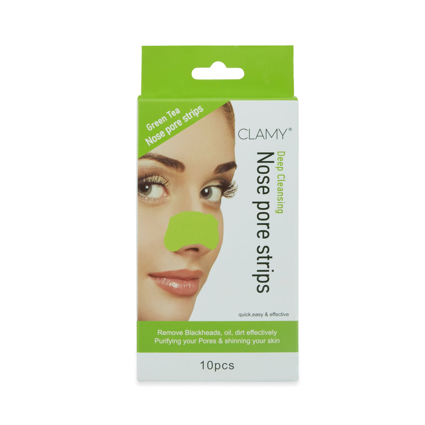 Deep Cleansing Nose Pore Strips Removes Blackheads Oil Dirt & Cleanses Pores, 10 Strips