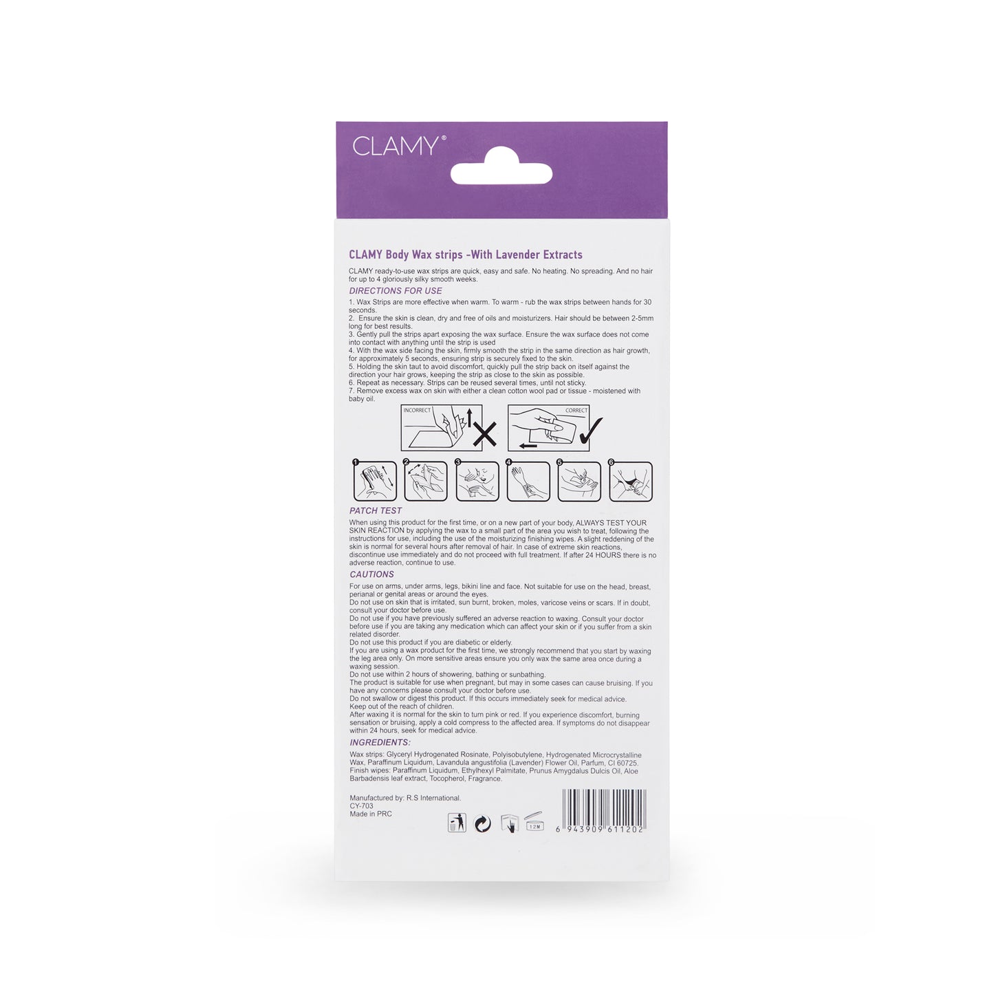 Full Body Wax Strips with Natural Extract Instant Removal Silky Smoothness Upto 4 Weeks (20 Strips + 2 Finish Wipes)