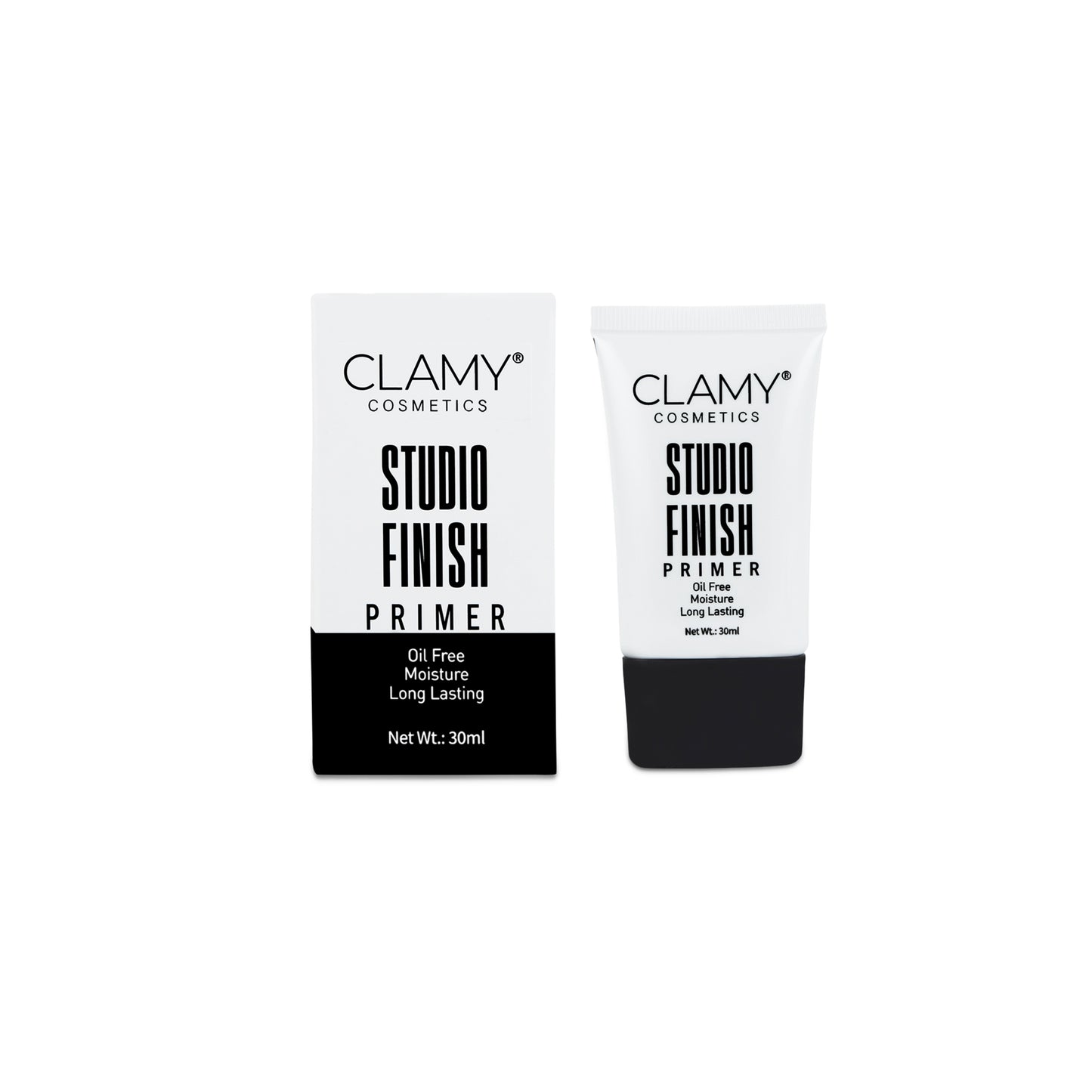 Clamy Primer Studio Finish | 3 in 1 Oil Free, Moisturising, Long Lasting 30ml