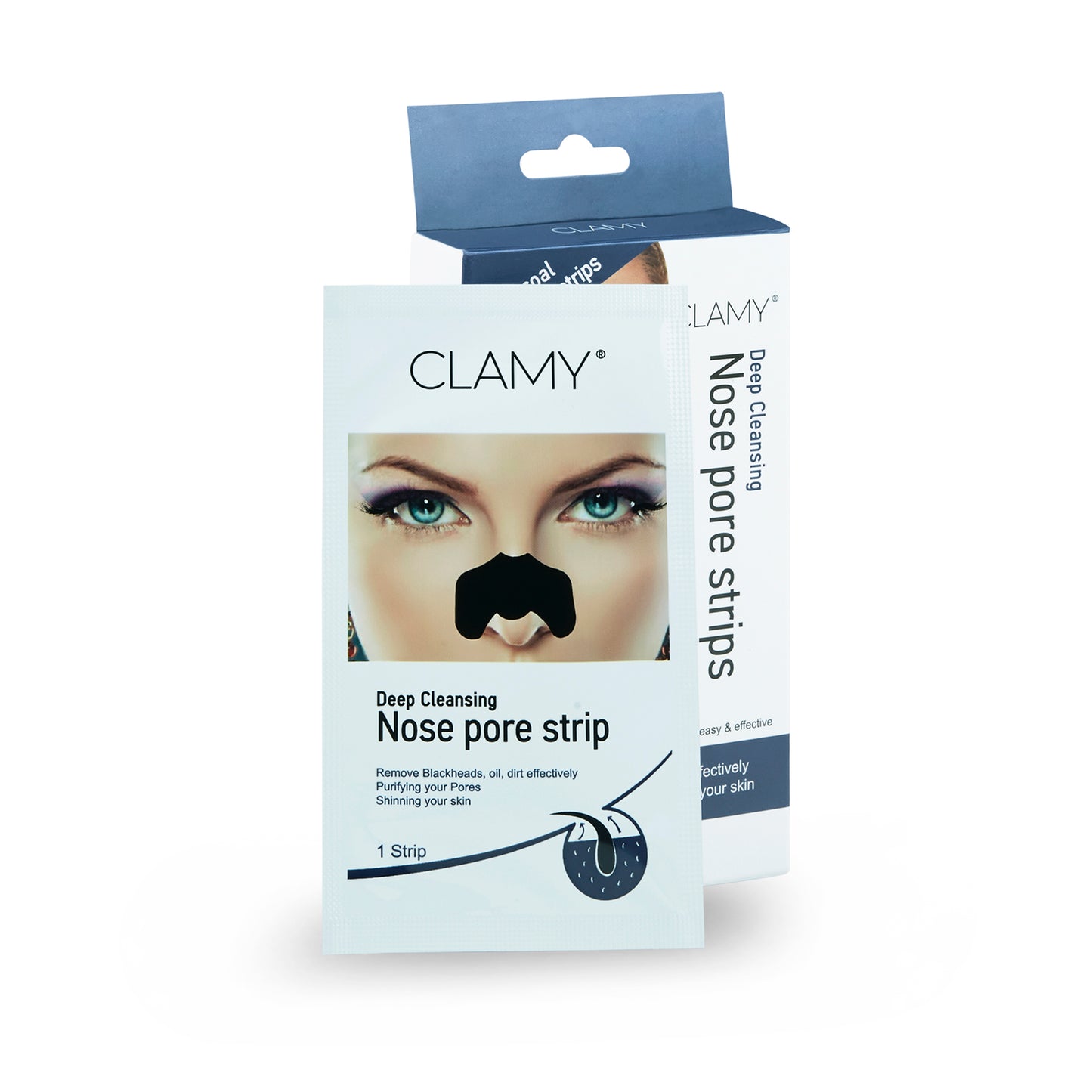 Deep Cleansing Nose Pore Strips Removes Blackheads Oil Dirt & Cleanses Pores, 10 Strips