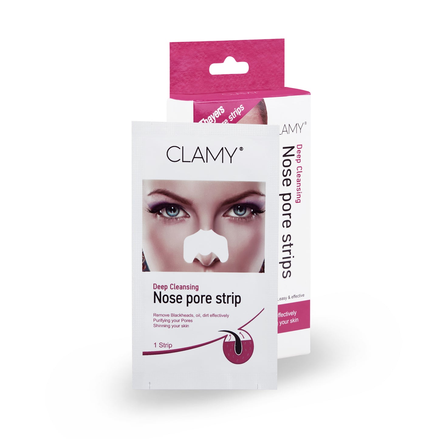 Deep Cleansing Nose Pore Strips Removes Blackheads Oil Dirt & Cleanses Pores, 10 Strips