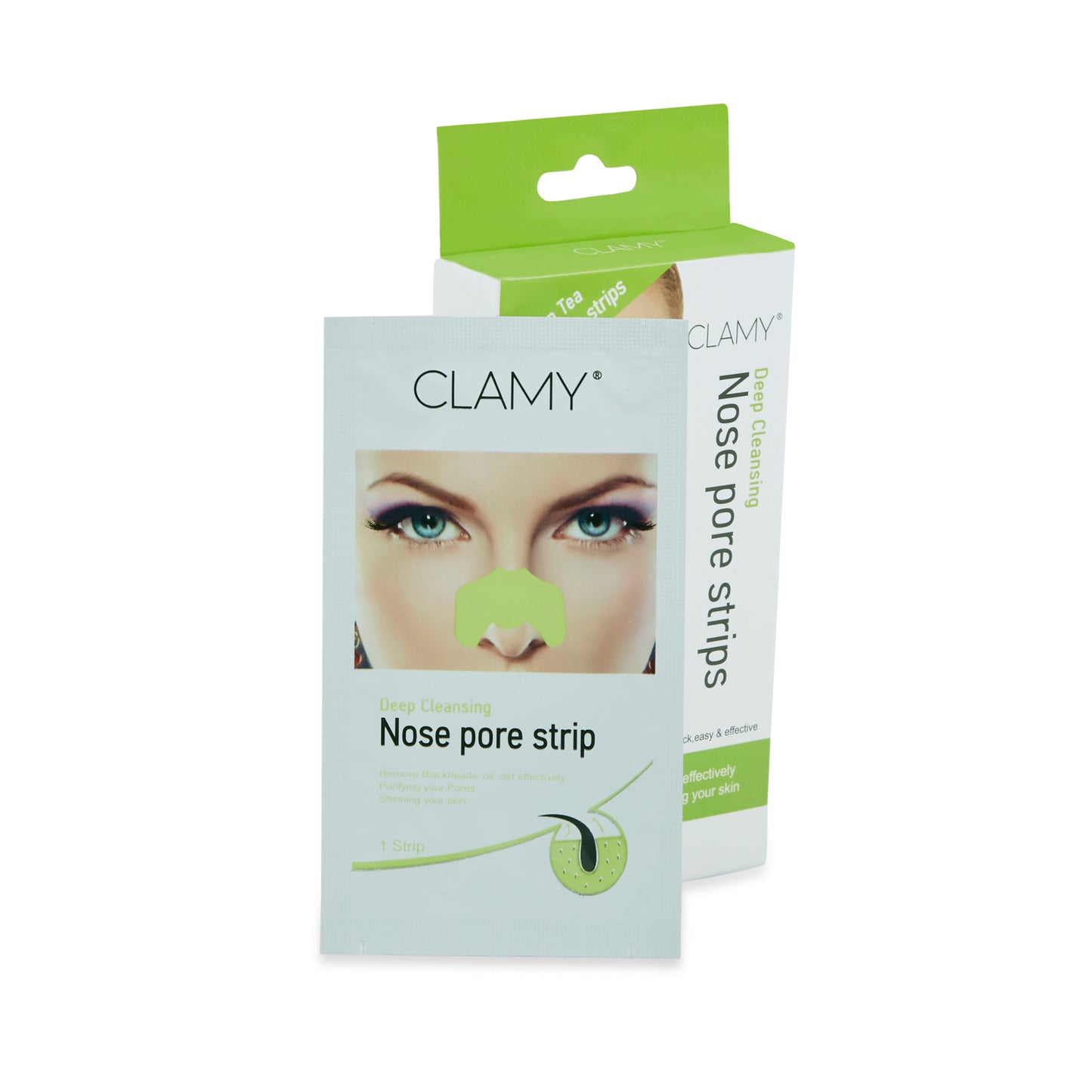 Deep Cleansing Nose Pore Strips Removes Blackheads Oil Dirt & Cleanses Pores, 10 Strips