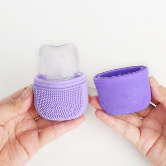 3 in 1 Ice Roller For Face & Neck With Massager And Scrub, Reusable Facial Tool For Glowing & Tighten Skin