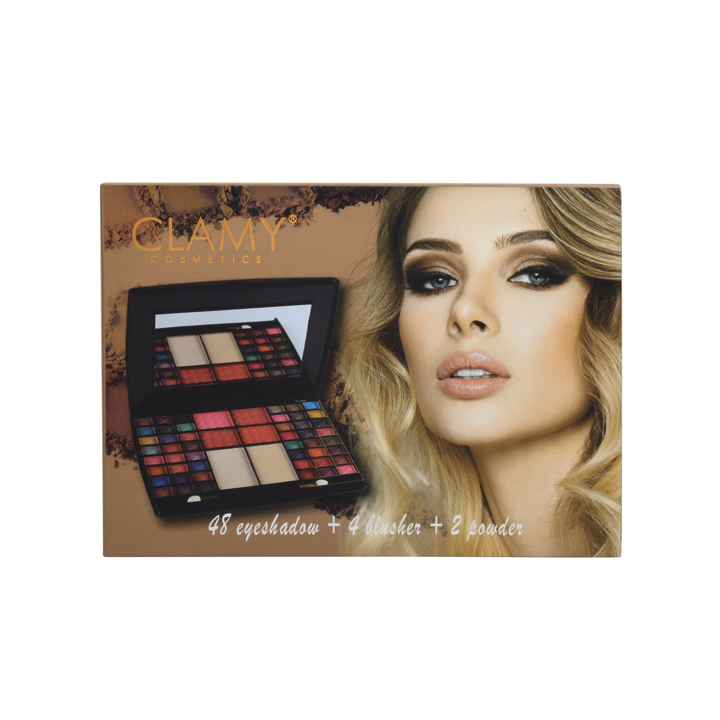 3 in 1 Ultimate 48 Color Shimmery Eyeshadow with 4 Matte Blusher & 2 Compact Powder Palette| Long wearing and Easily Blend able Eye makeup Palette with Flawless Finish-100g