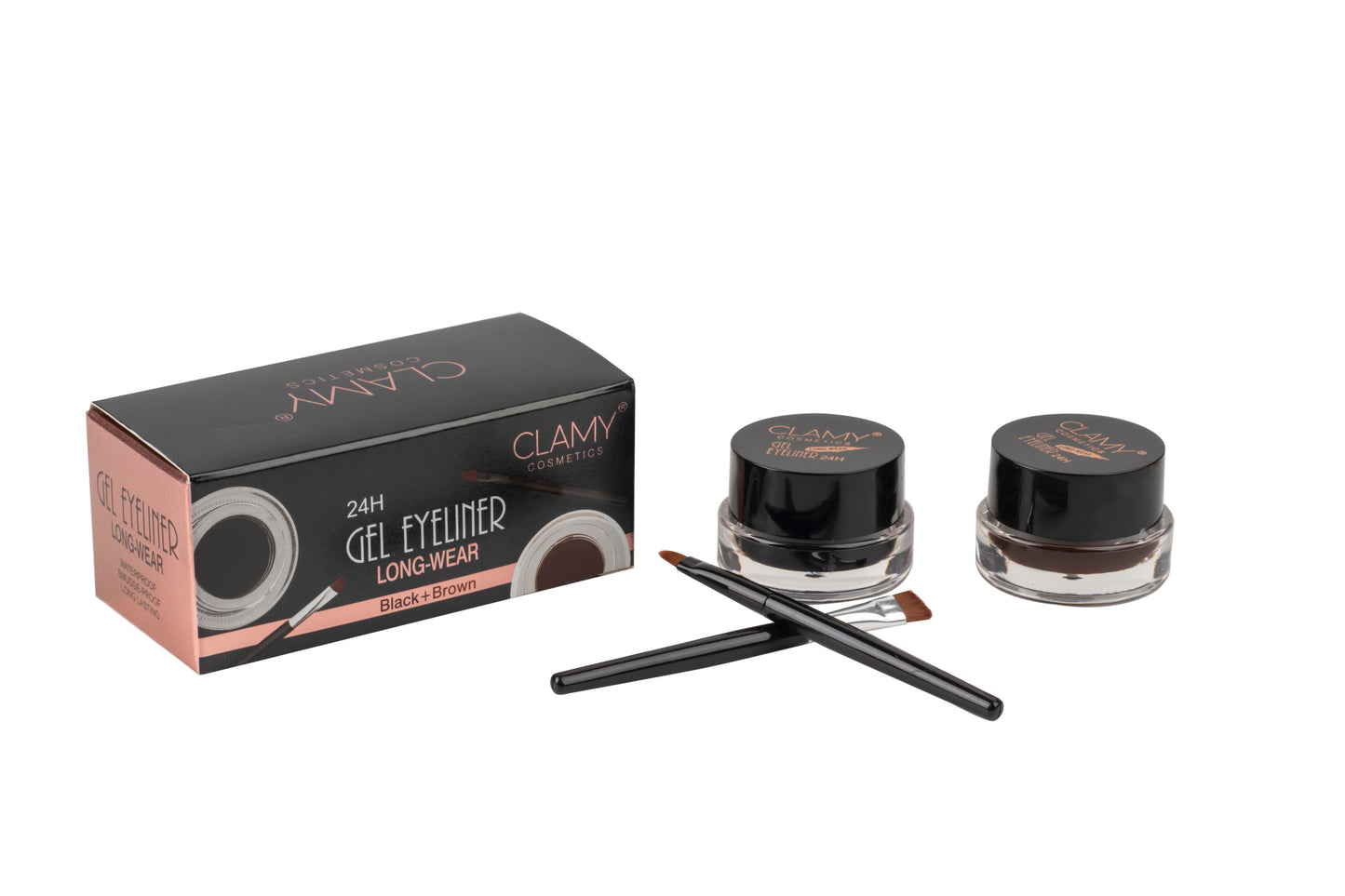 Waterproof Gel Eyeliner Upto 24 hr Long Wear, Anti- Sweat & Anti Oil Soft Texure Eyeliner, 7g - (Black & Brown)