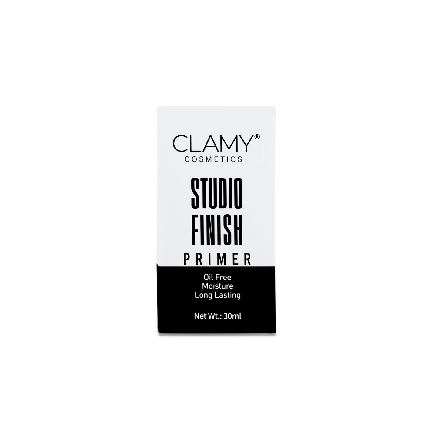 Clamy Primer Studio Finish | 3 in 1 Oil Free, Moisturising, Long Lasting 30ml