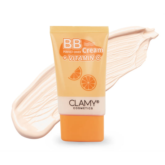 Clamy BB Cream Vitamin C Perfect Cover Foundation, Smooth Creamy Texture, Flawless Makeup Look 50g
