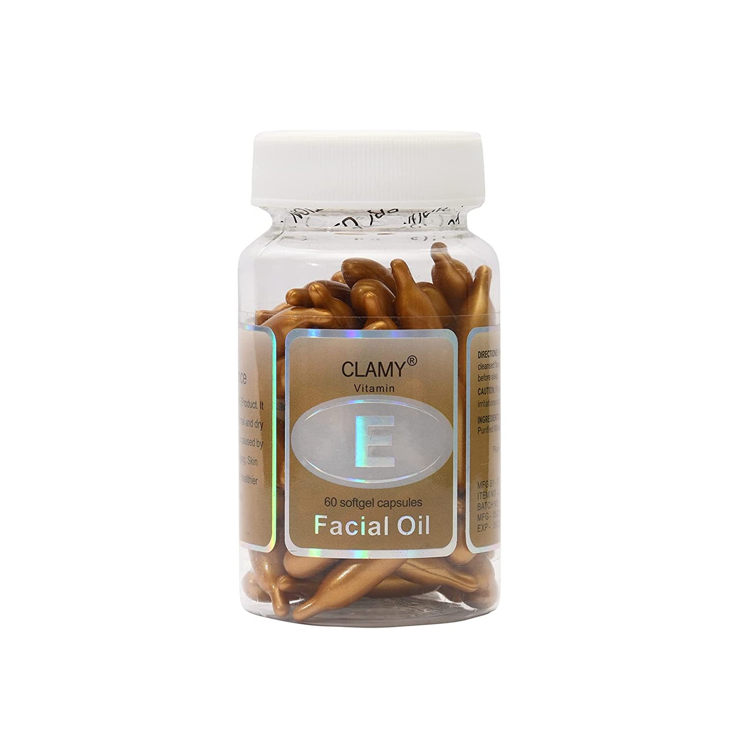 Vitamin E Face Oil Soft gel Capsules | Natural Extracts of Aloe vera Paraben Free