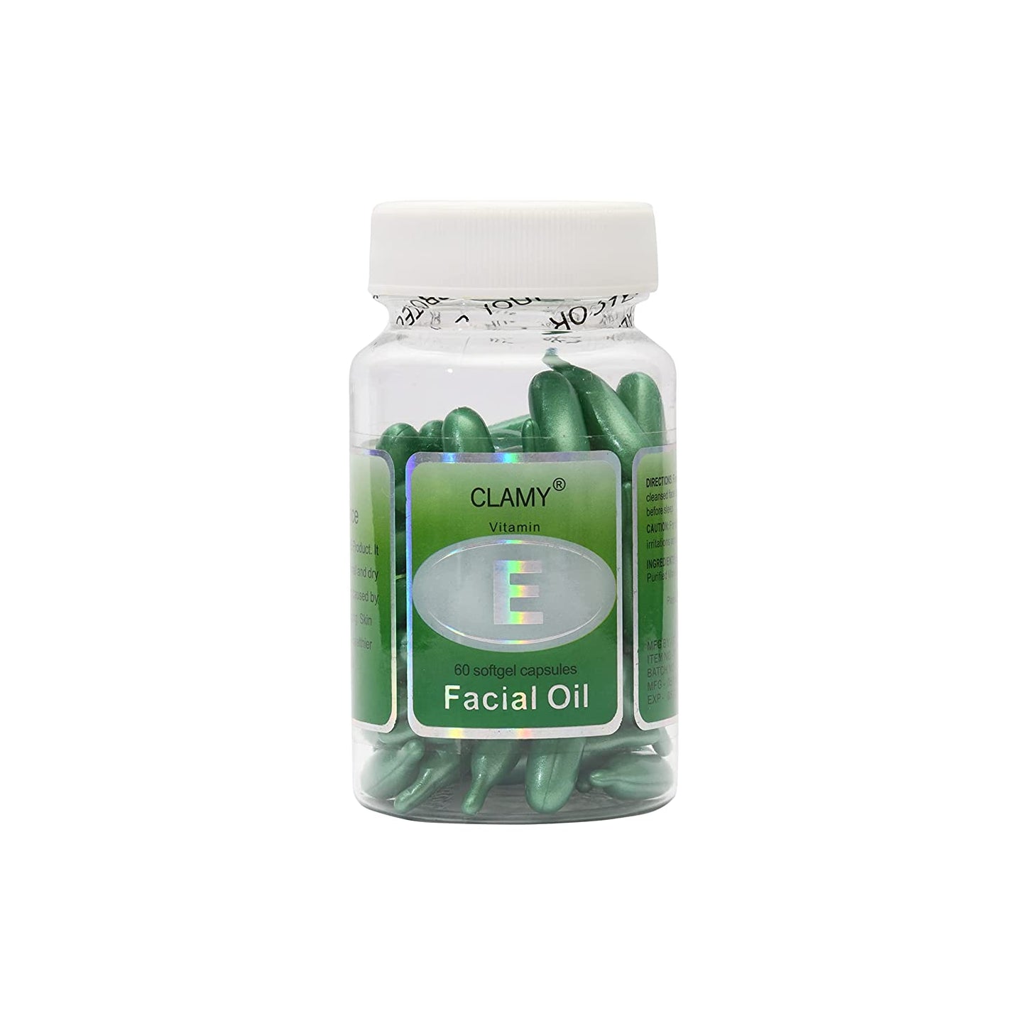 Vitamin E Face Oil Soft gel Capsules | Natural Extracts of Aloe vera Paraben Free